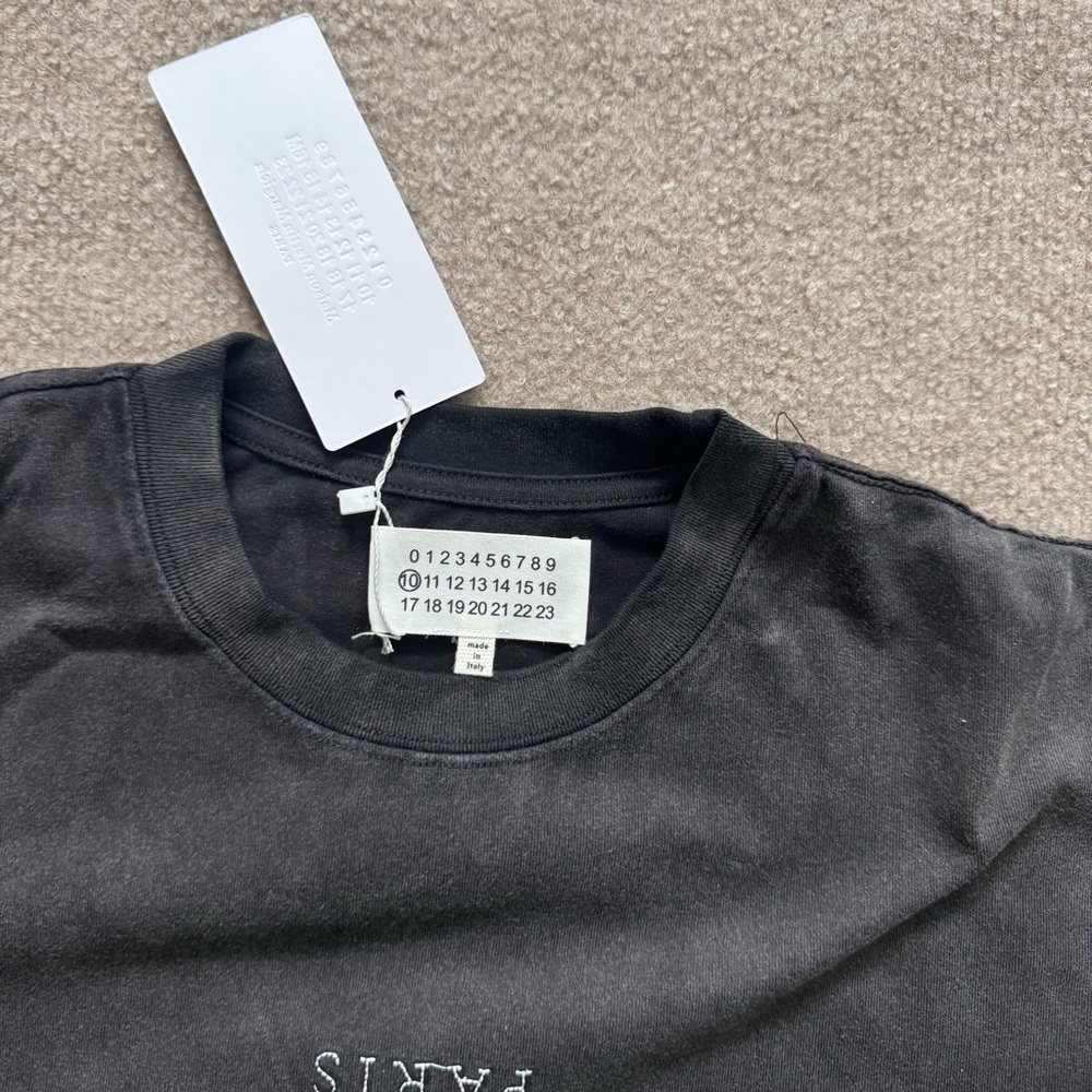 Maison Margiela Reverse Logo T-Shirt 'Washed Black' Size L - Picture 4 of 5